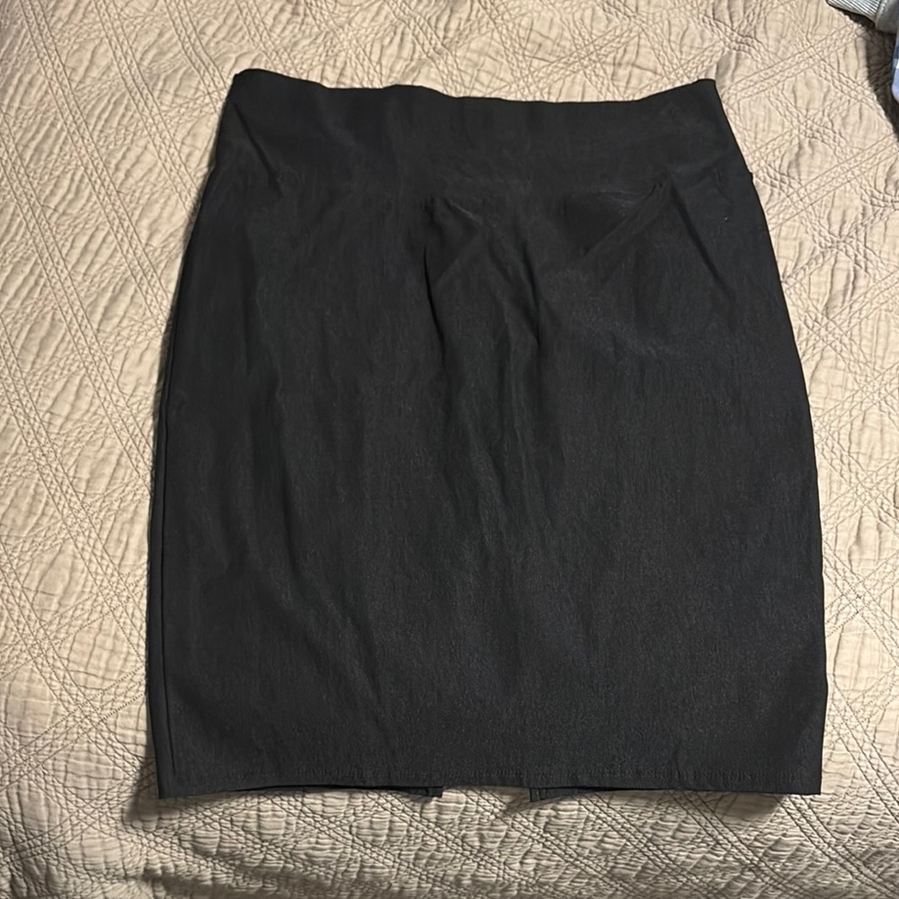 Black Knee-Length Pencil Skirt for Work